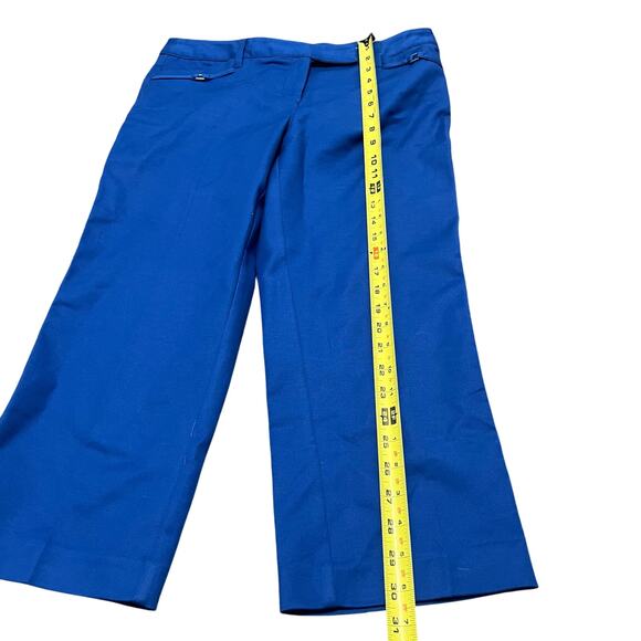 ANNE KLEIN Royal Blue Cropped Trousers Size 6 - Picture 7 of 8